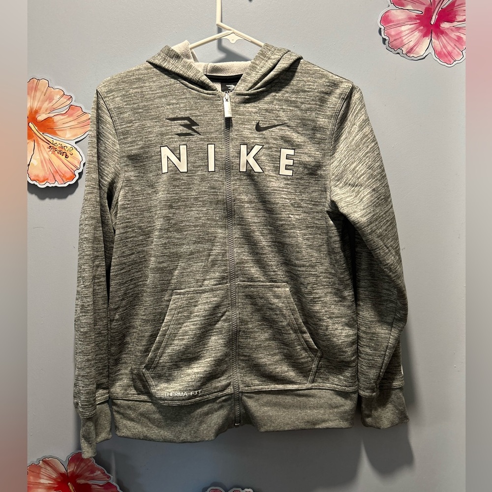Nike Heather Gray Full-Zip Hoodie